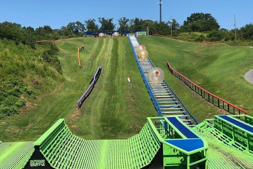 Outdoor Gravity Park Zorbing Admission Ticket in Pigeon Forge