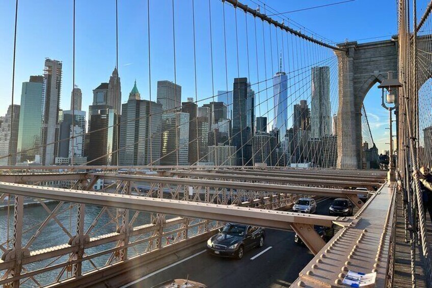 Views of Downtown Manhattan from the Brooklyn Bridge