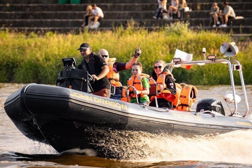 Thrilling Speedboat Ride on River in Warsaw