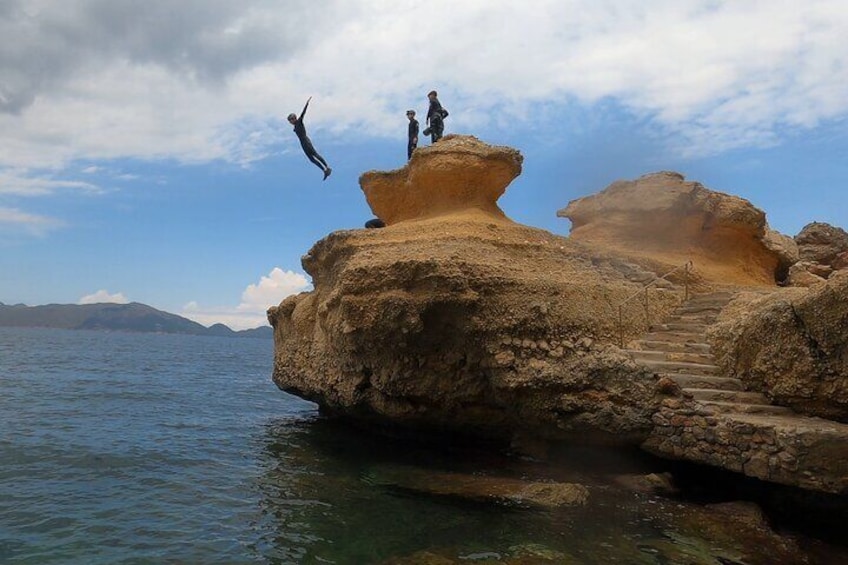 Alcudia Coasteering with Jumps Climbing and Caves