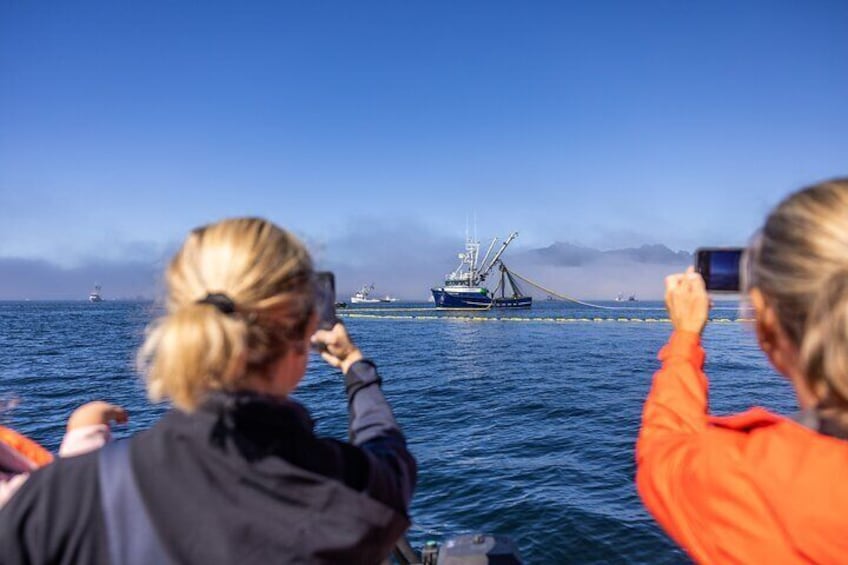 Guests experiencing local fisherman at work