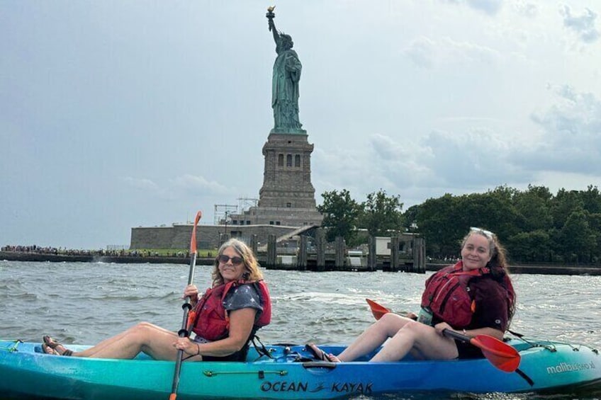 Kayak Next To The Statue of Liberty