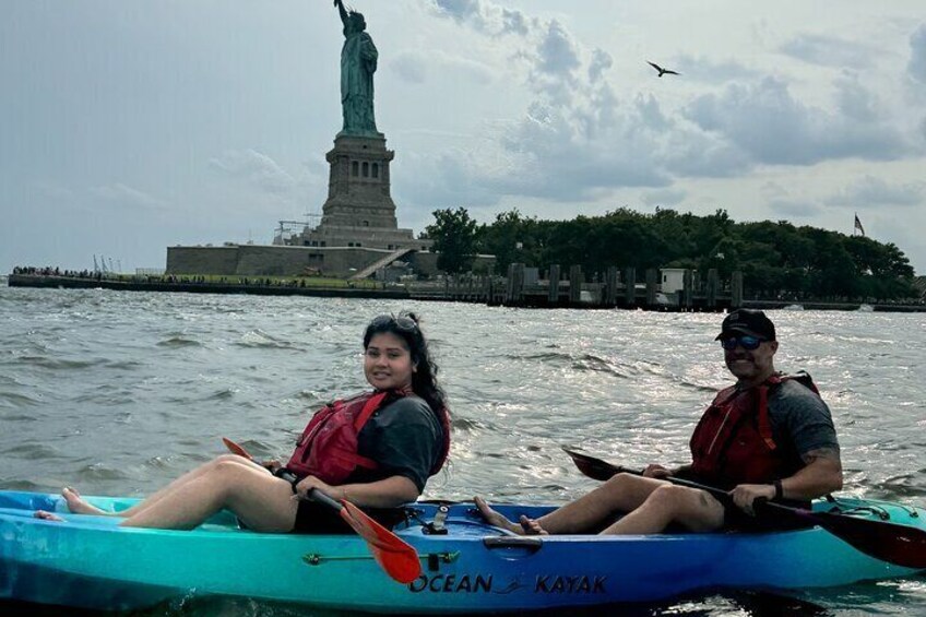 Kayak Next To The Statue of Liberty