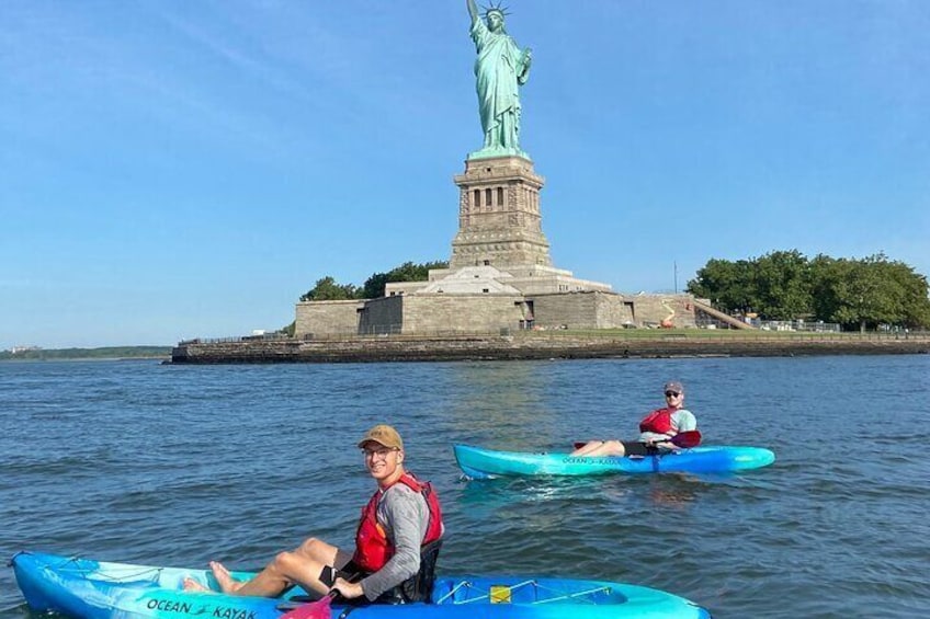 Kayak Next To The Statue of Liberty