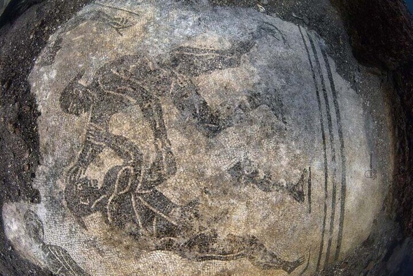 Mosaic of the Wrestlers at the Villa in Protiro