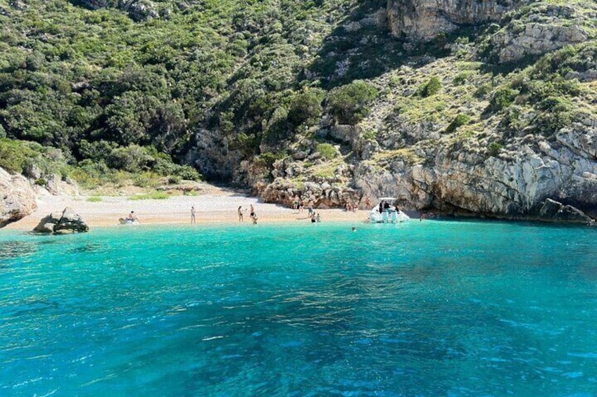 Vlora Boat Trip To Secret Blue Gem Cave & Grama Bay