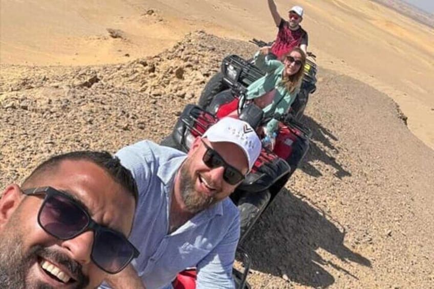 Cairo Private Quad Bike Desert Tour with Pyramids and Sunset