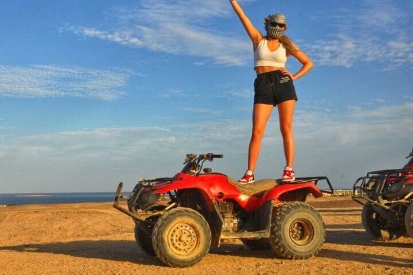 Cairo Private Quad Bike Desert Tour with Pyramids and Sunset