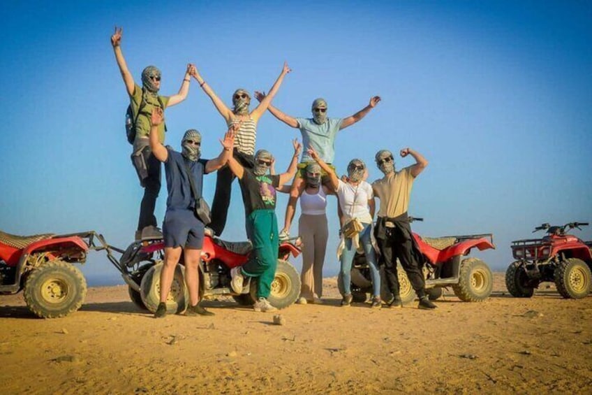 Cairo Private Quad Bike Desert Tour with Pyramids and Sunset