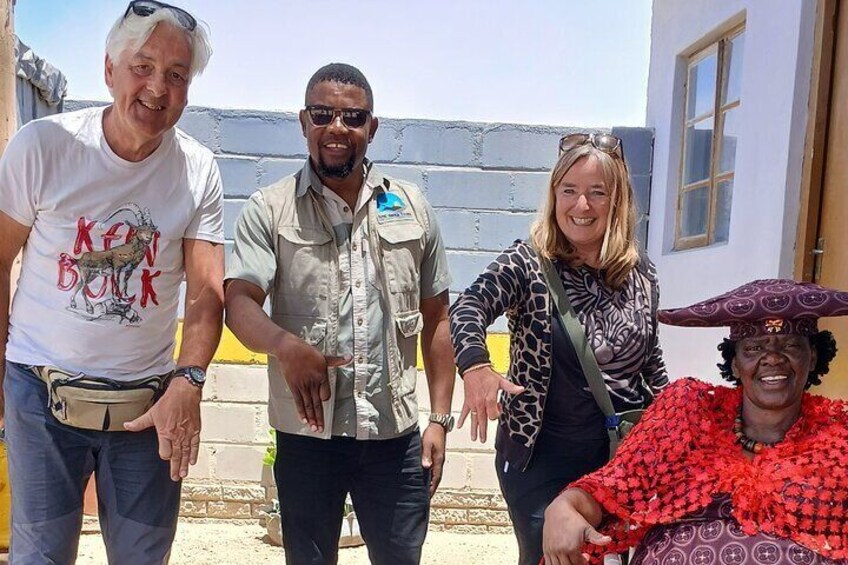We visited a herero traditional house were we dive into the Herero tribe culture