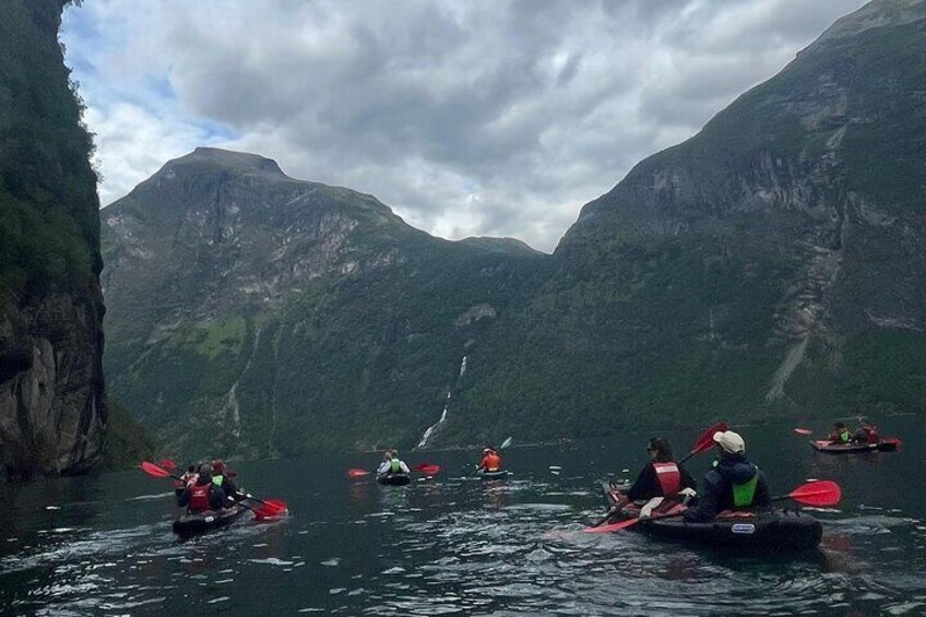 Kayak Tour with Waterfall Views in Geiranger