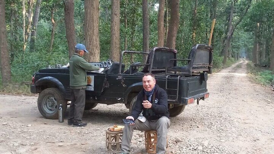 Serving Breakfast at Jungle while waiting at Tiger Spot