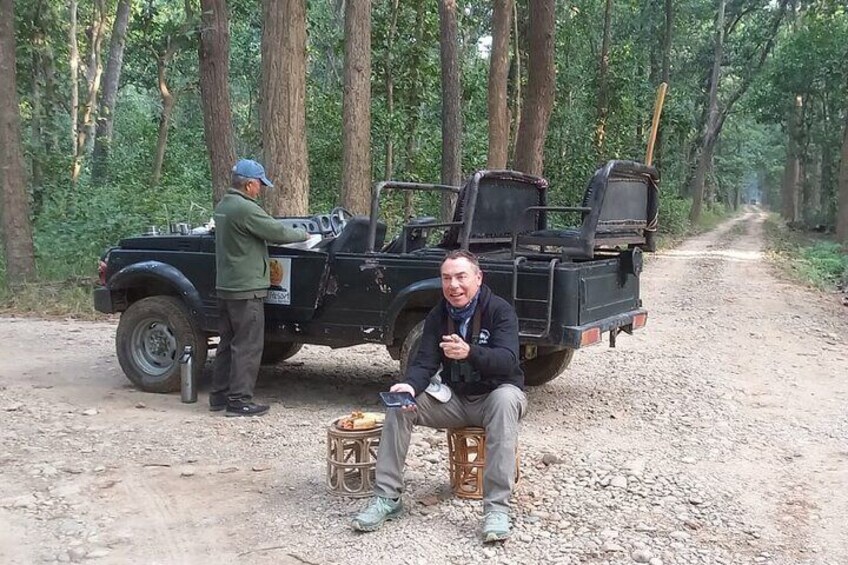 Serving Breakfast at Jungle while waiting at Tiger Spot 