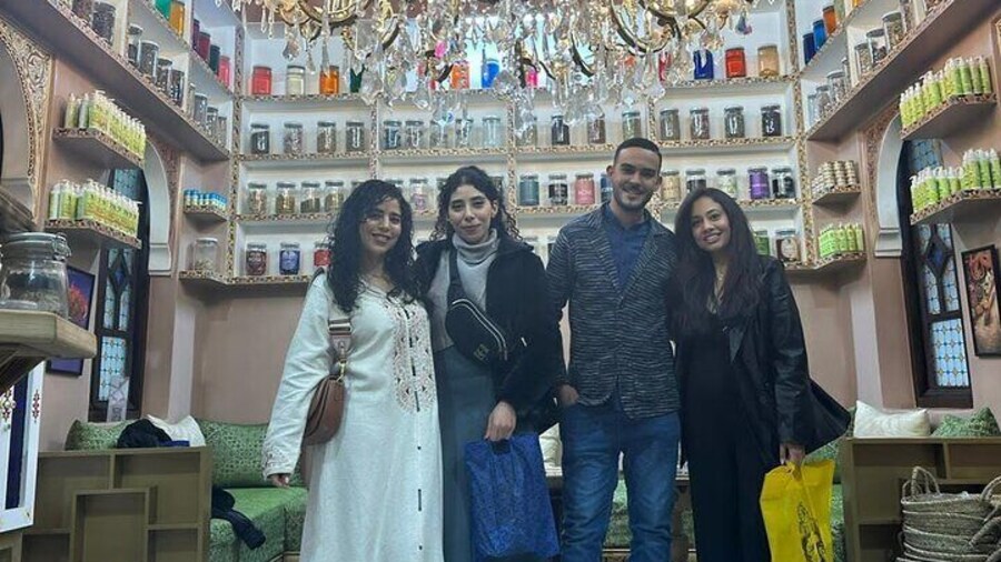 Celebrating with my happy guests from the USA after an insightful visit to the argan oil cooperative. Their smiles say it all—an unforgettable experience discovering Moroccan treasure!