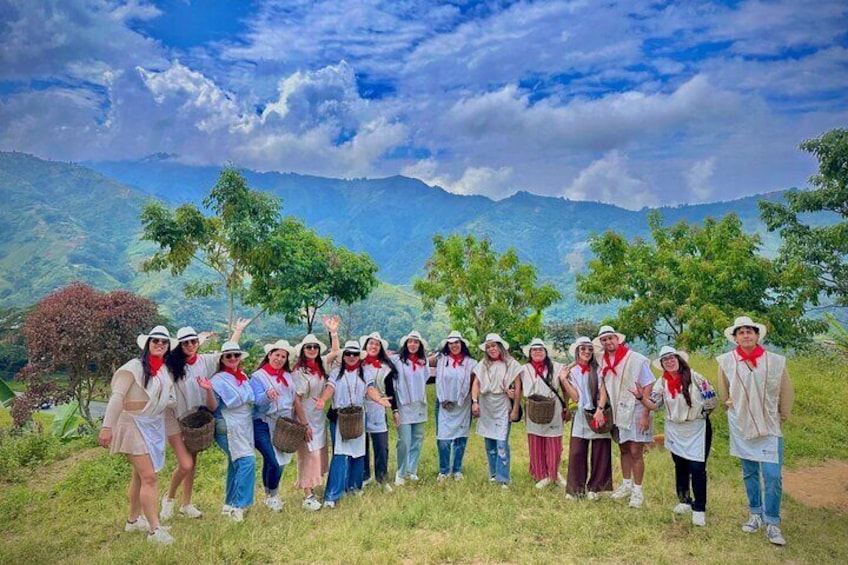 Graduation as coffee makers together to panoramic views of the Antioquian mountains