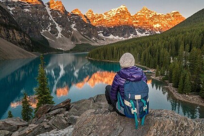 Sunrise Moraine Lake and Lake Louise