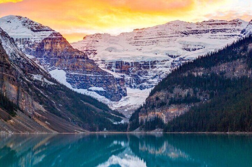Sunrise Moraine Lake and Lake Louise