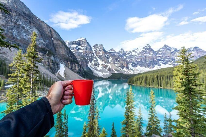 Sunrise Moraine Lake and Lake Louise