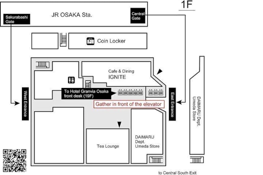 Hotel Granvia Osaka Map