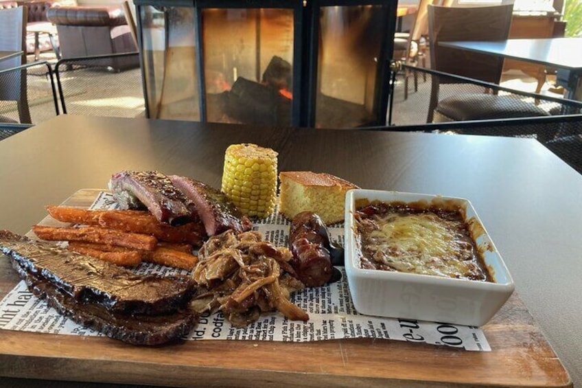 American BBQ platter