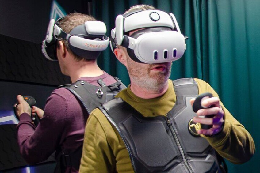 Next Level VR Escaperooms and Arcade Games. Free movement on approx. 30m2