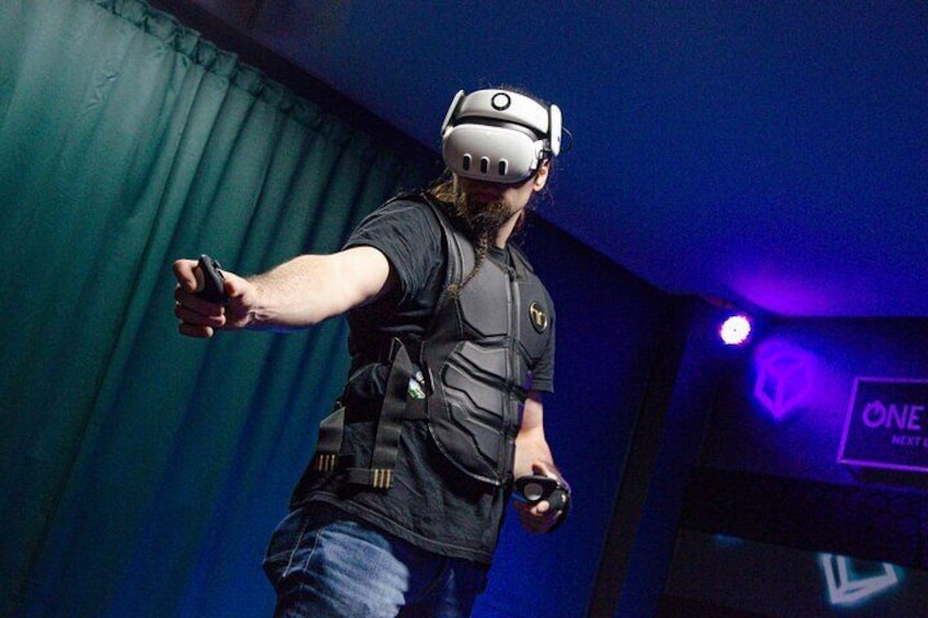 Next Level VR Escaperooms and Arcade Games. Free movement on approx. 30m2