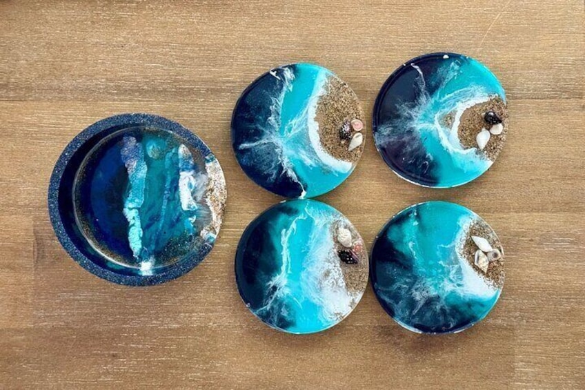 Epoxy Resin Art and Craft Coaster Set Experience 