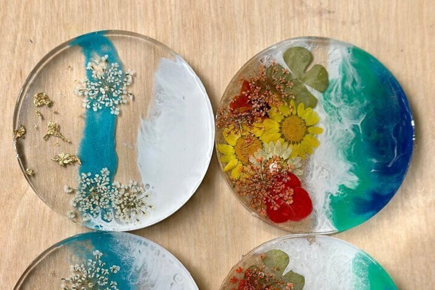 Epoxy Resin Art and Craft Coaster Set Experience 