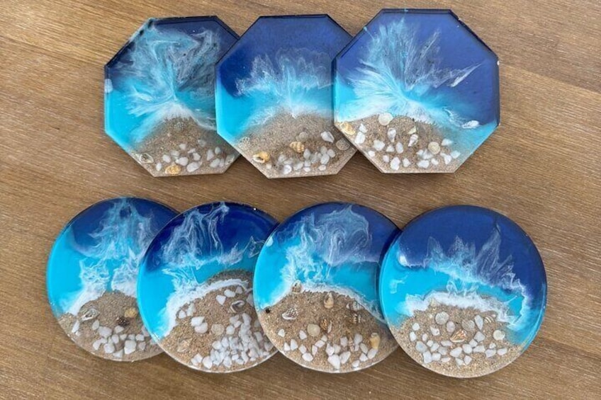 Epoxy Resin Art and Craft Coaster Set Experience 