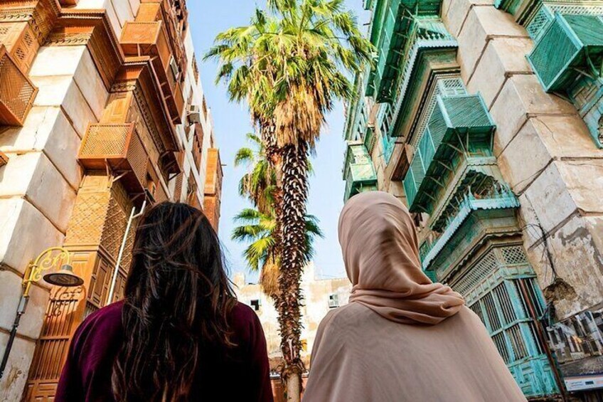 Historic Jeddah – Charming alleys and ancient wooden doors.