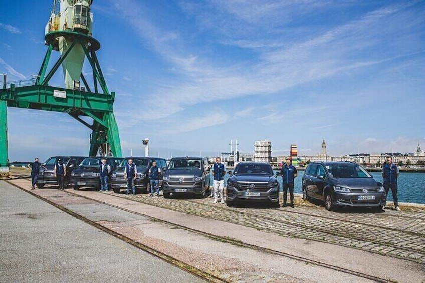 Our fleet with our trusted drivers and guides.