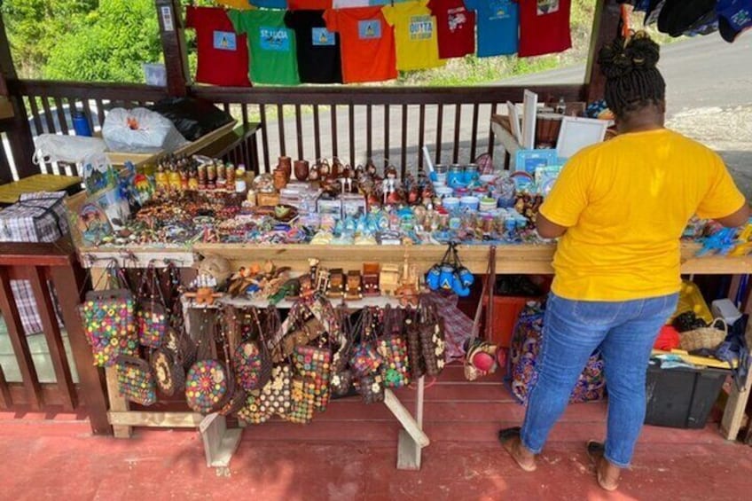 Soufriere View Point Souvenirs Shopping