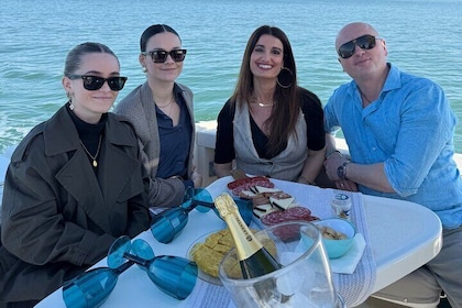 Aperitif by boat by the Bay of Cadiz