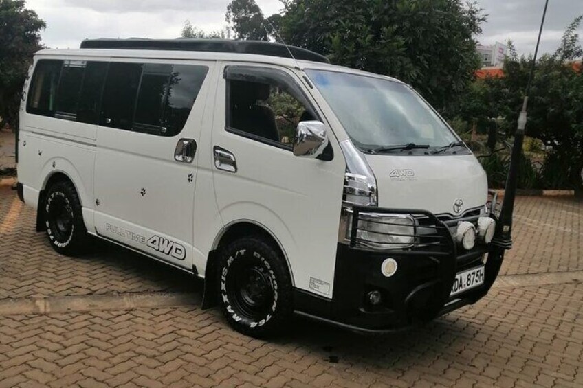 Customized safari van for transportation
