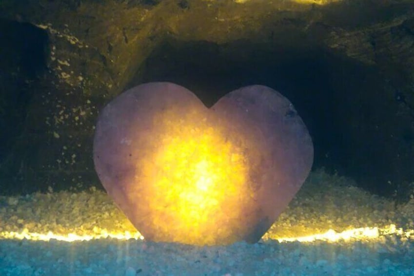 Heart in quartz crystal