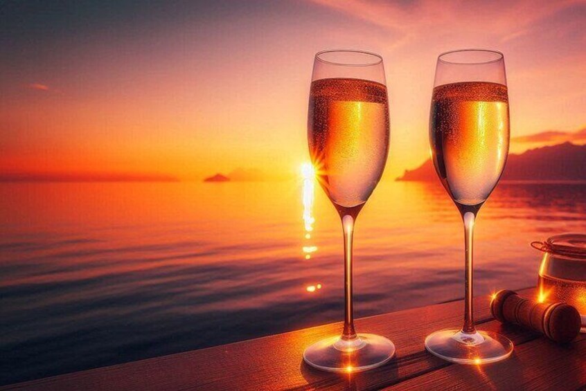 Sunset Boat Tour with Bath and Aperitif under the Stars