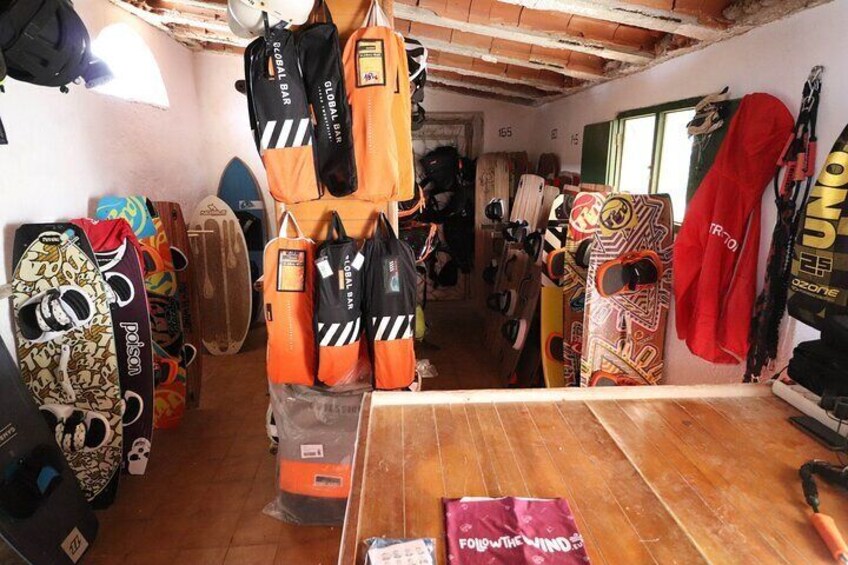 Kitesurf storage directly on the spot!