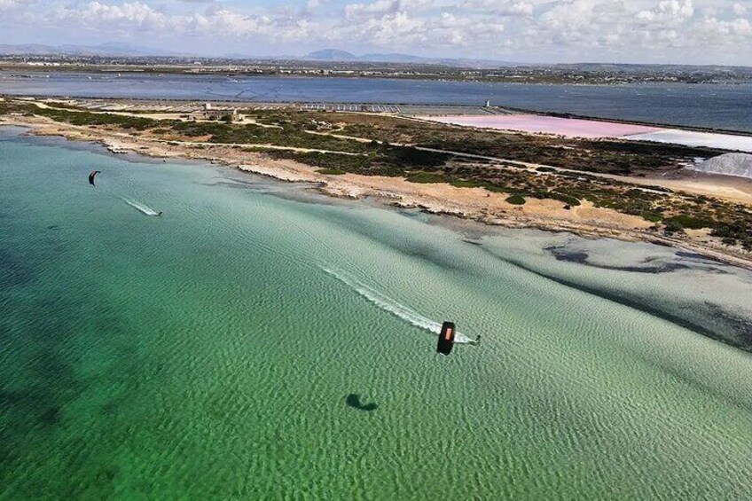 Explore the secret kitesurf spots of Sicily Lo Stagnone. 