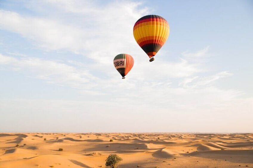 Dubai Desert View By Hot Air Balloon