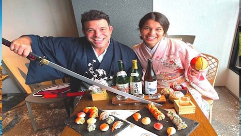 Osaka: Lezione di sushi - Corso di cucina giapponese Omakase! (1 ora / IT)