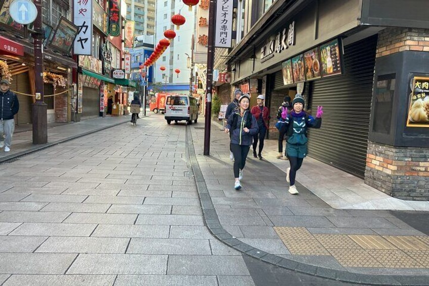 running at Chinatown