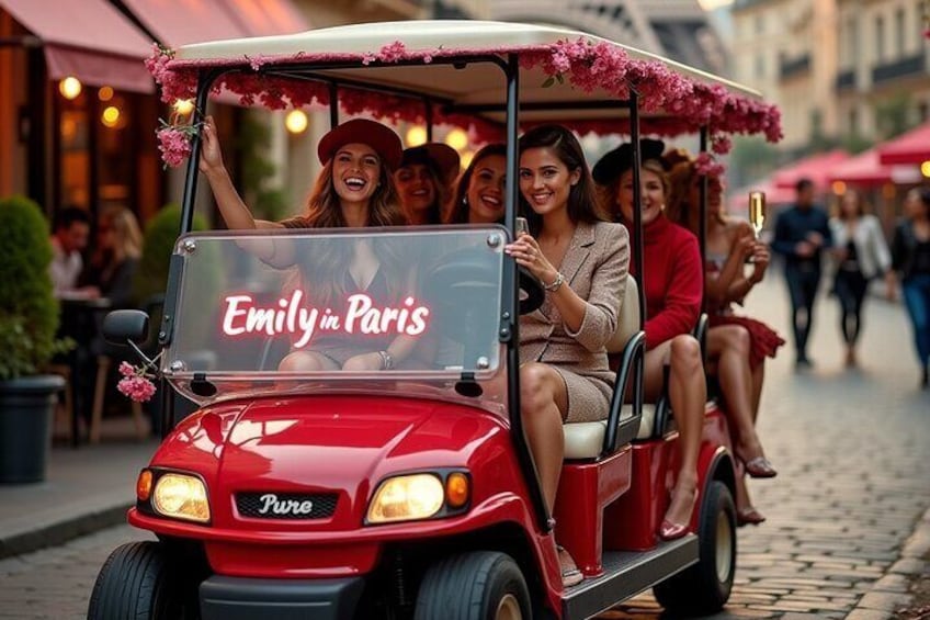 Private Golf Cart Tour Emily in Paris