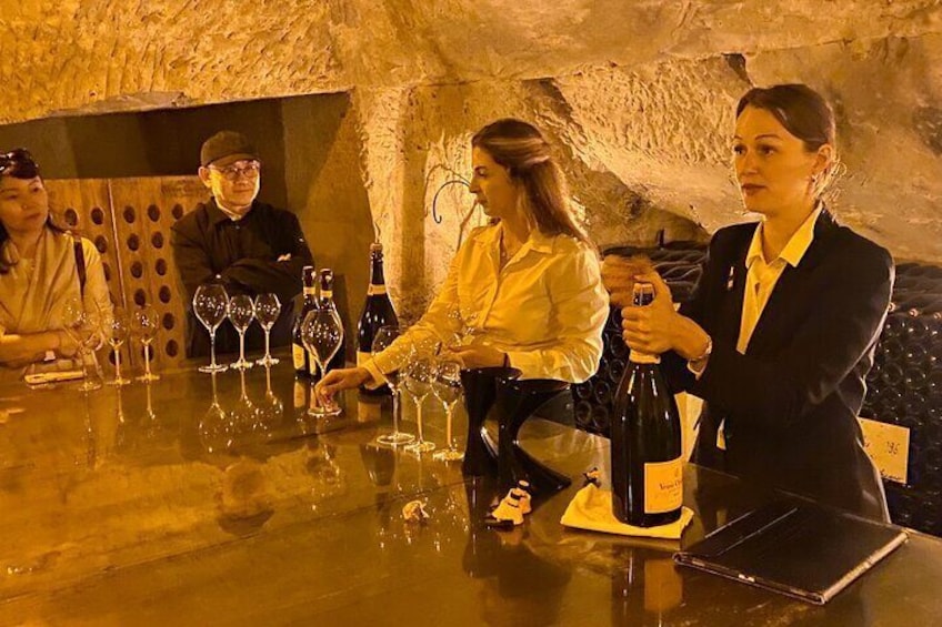 Guided Private Dom Perignon Veuve Clicquot Tasting Michelin Lunch