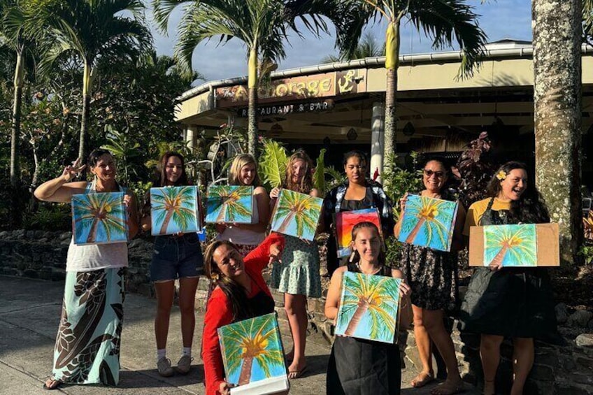 Friends Private Paint & Sip Class at The Anchorage Restaurant