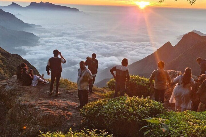 Morning sun rise at Kolukkumalai