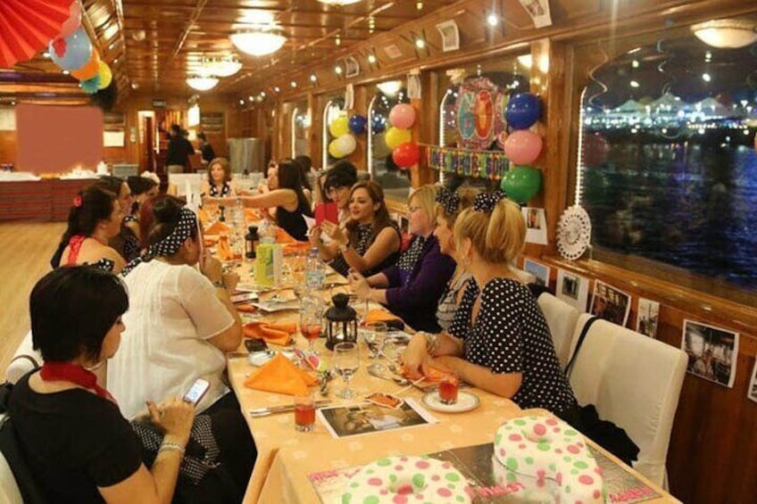 Birthday Party with Cake & decorations Dhow Cruise Creek Dubai