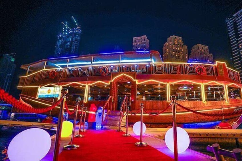 Birthday Party with Cake & decorations Dhow Cruise Creek Dubai