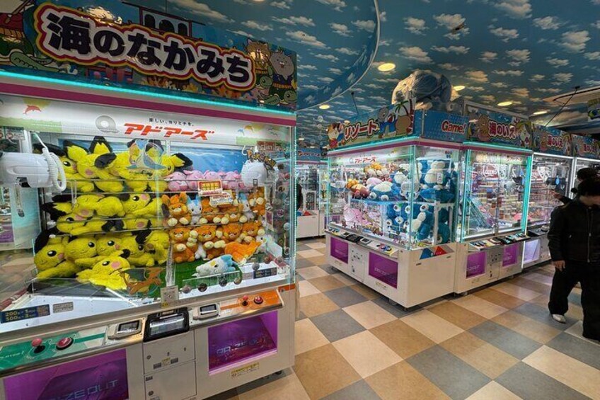 Crane games in Umihotaru