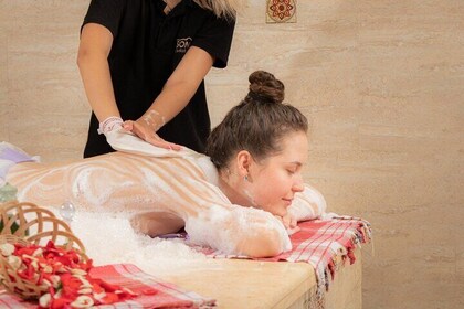 Baño marroquí real y masaje de lujo de cuerpo completo 