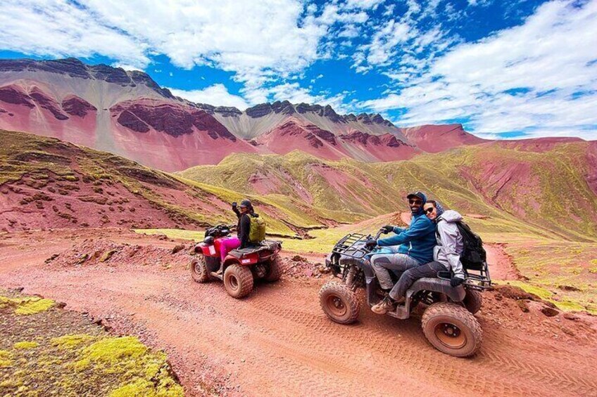 Quad bike in Red Valley and Mountain of Colors